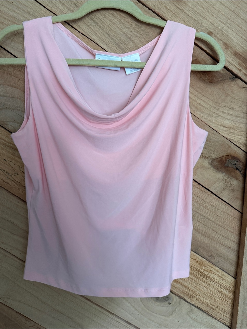 Worthington Draped Cowl Neck Camisole - Light Pink